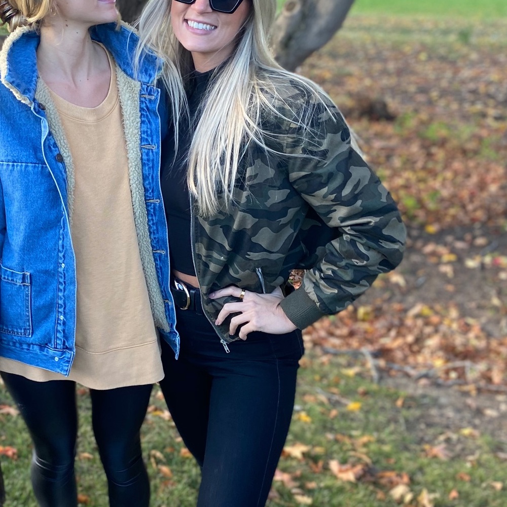 Cropped camo jacket